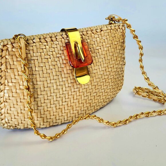 Vintage - Beige - PVC - Crossbody Bag - Made in HongKong - Picture 1 of 10